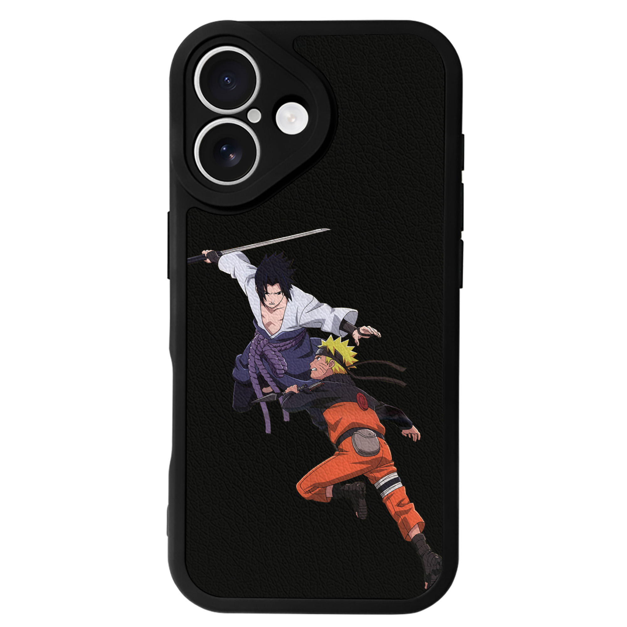（画像用） NARUTO -ナルト- うちは サスケ Uchiha Sasuke 【iPhone 16シリーズ対応】シリコンスマホケース（レザー調） 材質：シリコン